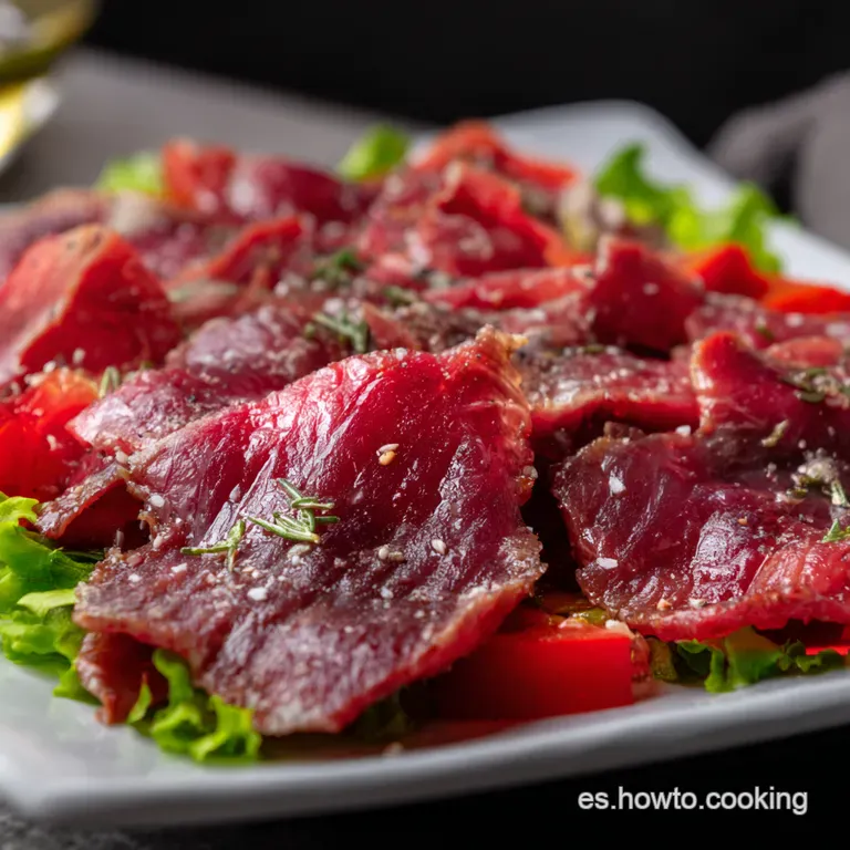 Carpaccio de Buey al Estilo Cl&aacute;sico con Toque Mediterr&aacute;neo