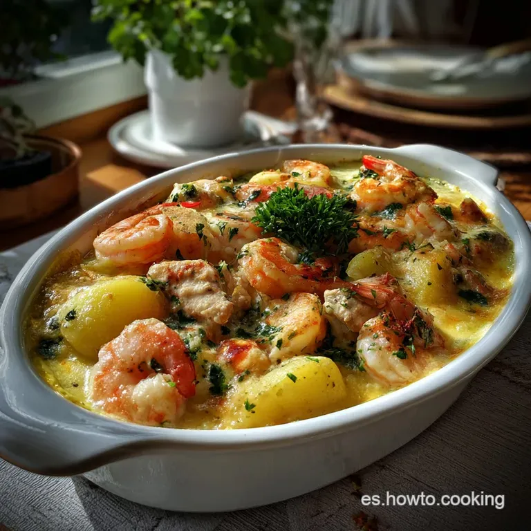 Cazuela De Mariscos Y Pescado: Emulsi&oacute;n Perfecta