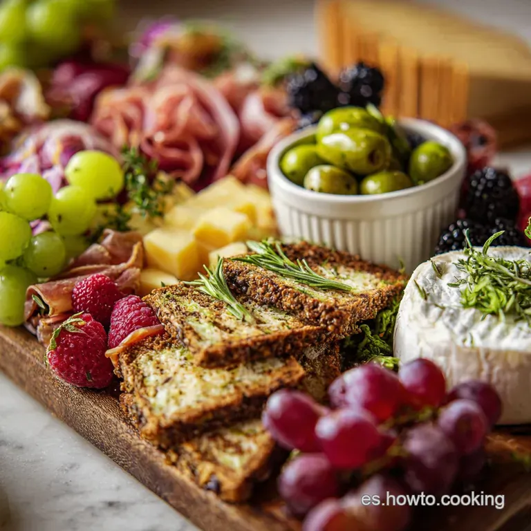 Artfully arranged Spanish tapas on a wooden board: glistening chorizo, Manchego cheese, and vibrant peppers.
