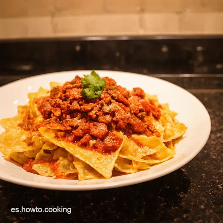 Chilaquiles Rojos Con Chorizo El Desayuno Campe&oacute;n presentation