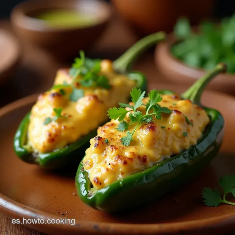 Chiles En Nogada Cl&aacute;sicos El Manjar Poblano Con Un Nogada Cremosa De Ensue&ntilde;o presentation