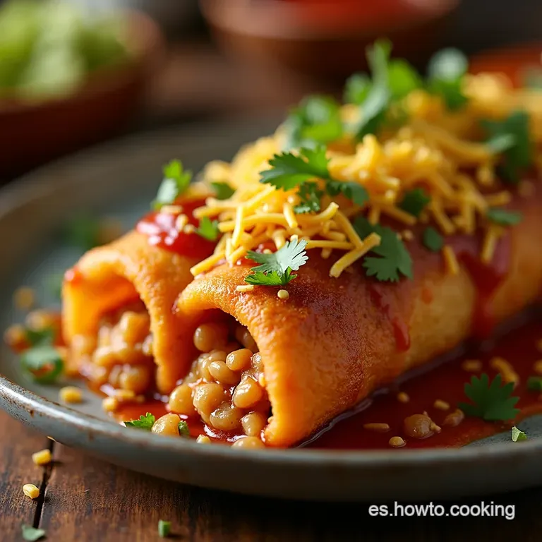 Chimichangas De At&uacute;n Al Pastor presentation