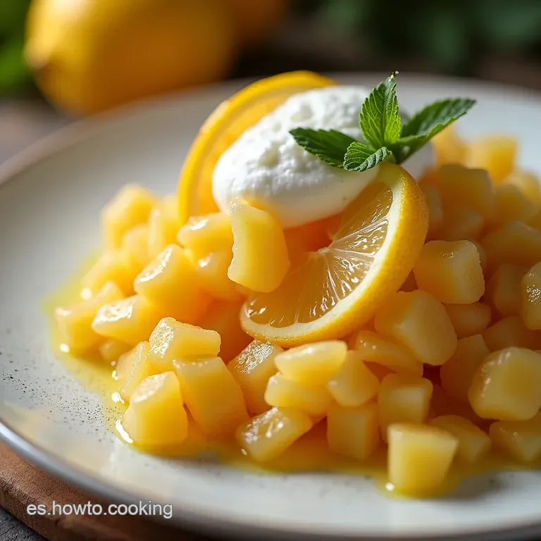 Cobbler de Lim&oacute;n Sol de Verano R&uacute;stico Brillante y Reconfortante