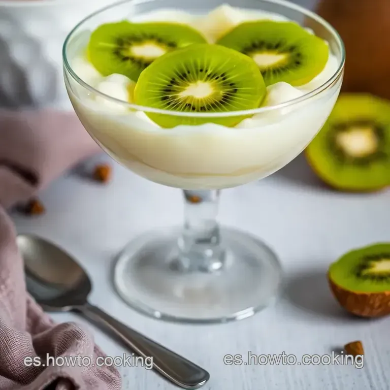 Copa De Kiwi Refrescante: Un Postre F&aacute;cil Y Delicioso presentation