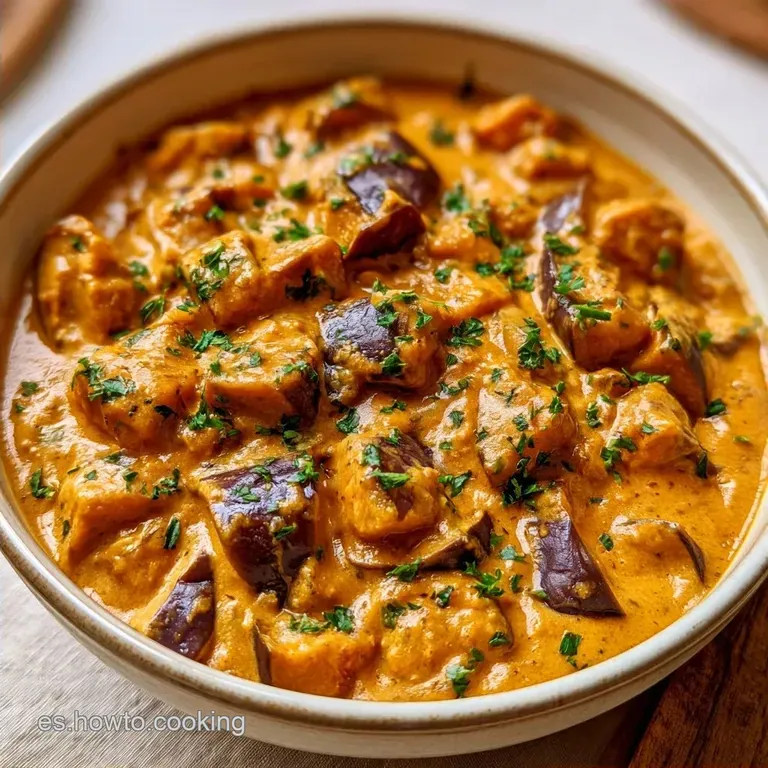 Curry Vegano De Berenjena con Aceite de Coco