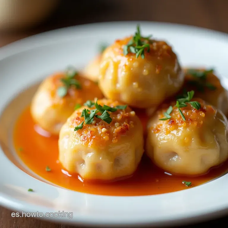 Dumplings de At&uacute;n con Salsa de Soya y Jengibre