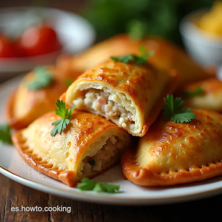 Cl&aacute;sicas y Crujientes Empanadas de Pollo al Horno al Estilo Casero