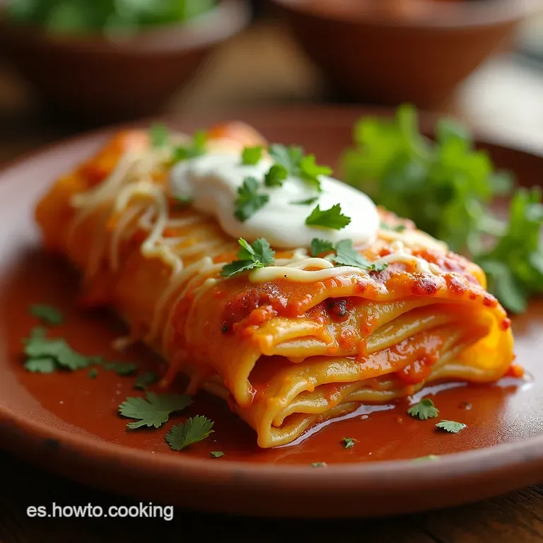 Enchiladas Norte&ntilde;as De Papa Con Chorizo presentation