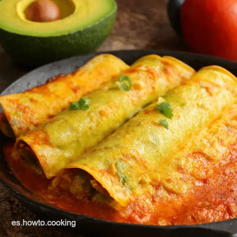 Enchiladas Verdes Cremosas De Aguacate presentation