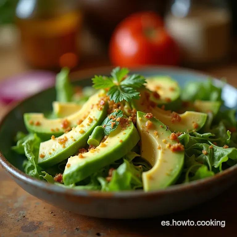 Verde Que Te Quiero Verde Ensalada Cremosa De Aguacate Crujiente De Apio Y Aderezo C&iacute;trico De Yogur presentation