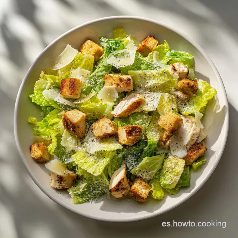 Receta de Ensalada C&eacute;sar con Pollo Cremosa