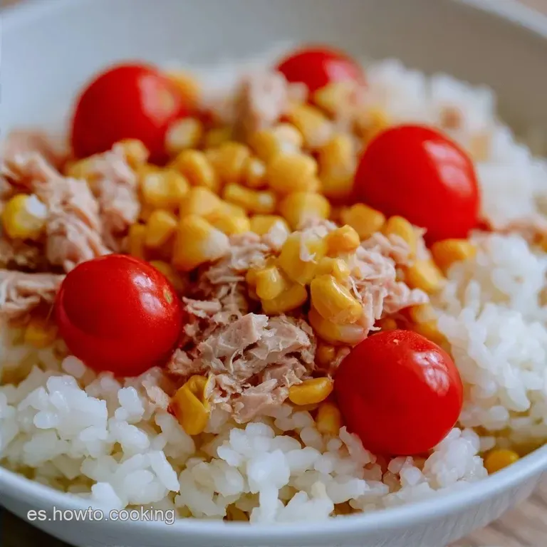 Ensalada de Arroz Fresca y Completa con At&uacute;n