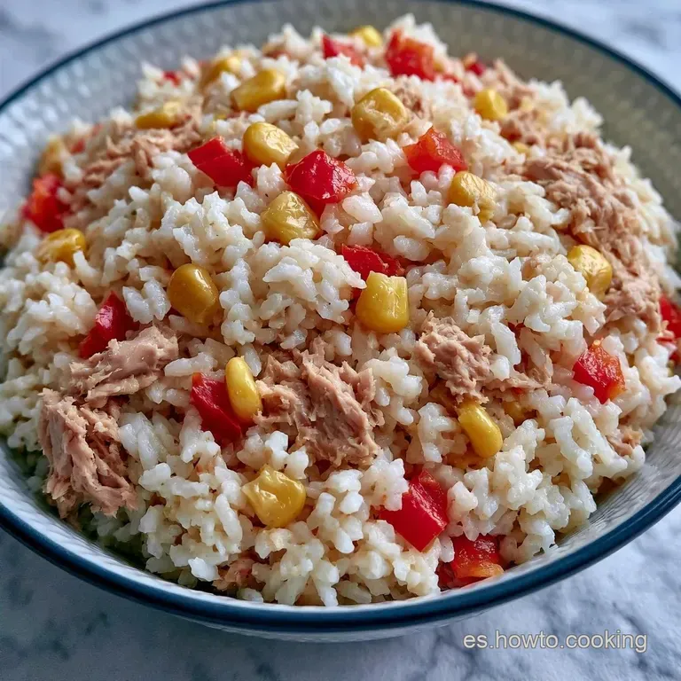 Ensalada De Arroz Con Atún Con Maíz Dulce