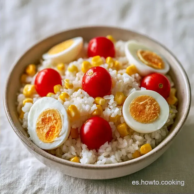 Ensalada De Arroz Con Huevo Cocido En 30 Minutos
