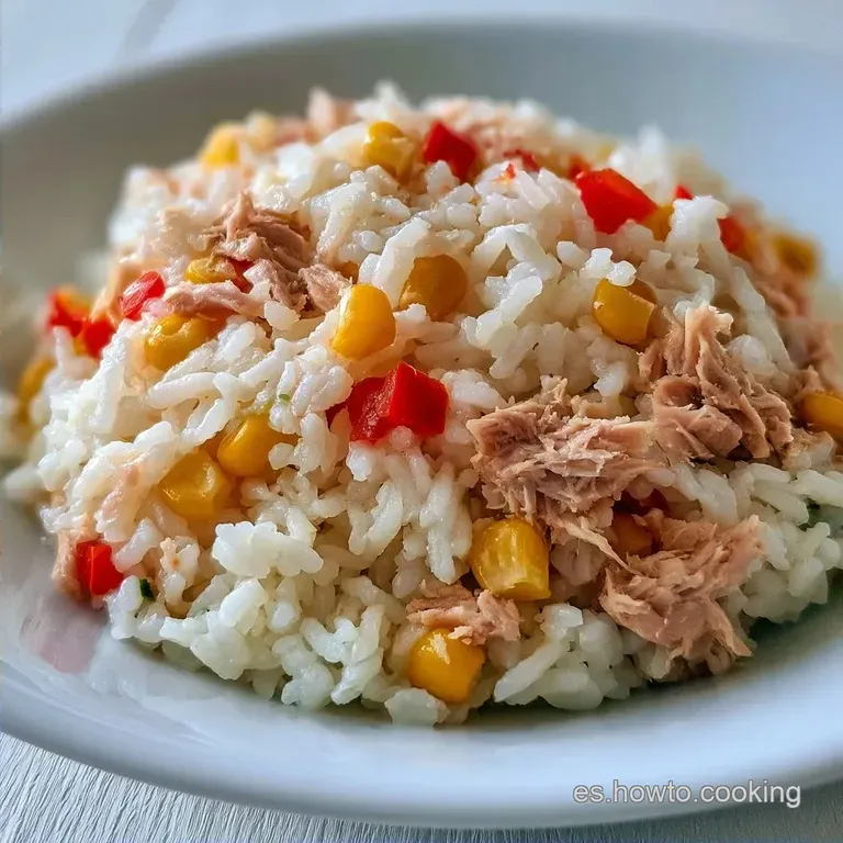 Ensalada de Arroz Fr&iacute;a con At&uacute;n y Ma&iacute;z