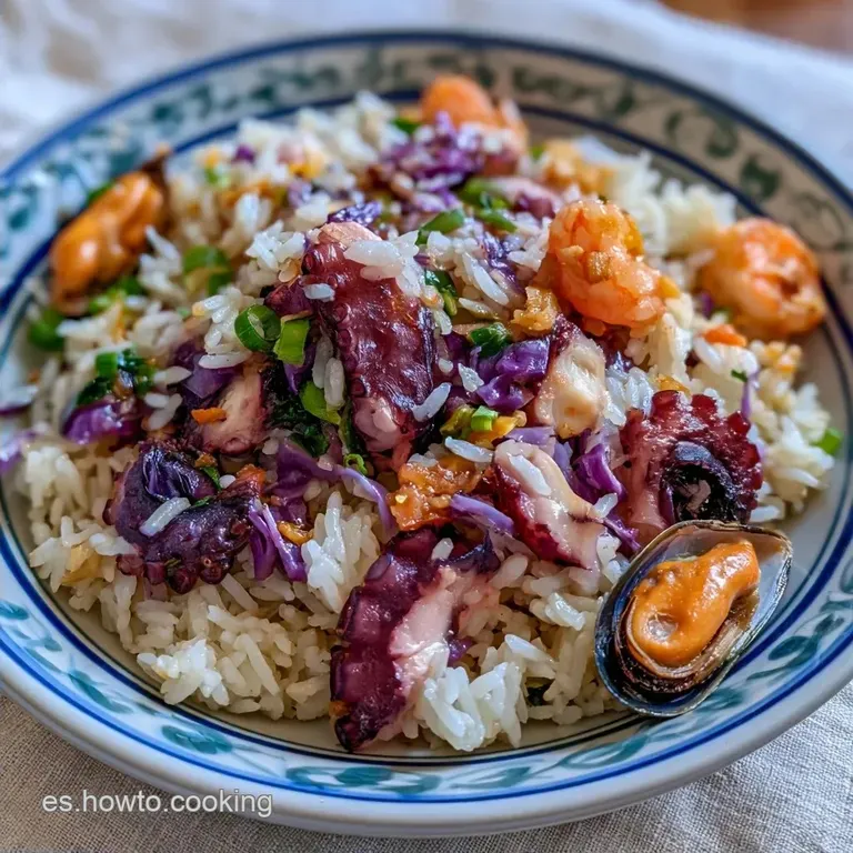 Ensalada De Arroz Marinera Con Pulpo Y Mejillones