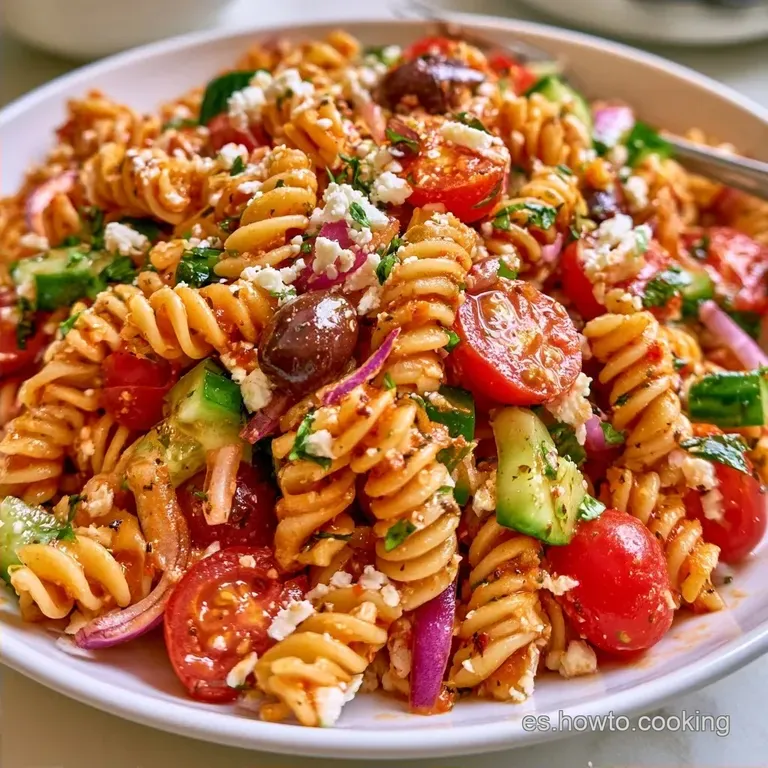 Ensalada de Pasta Griega Refrescante