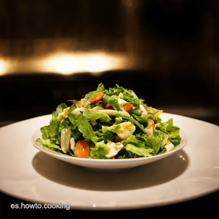 Ensalada Mediterr&aacute;nea De Roble Con Salazones Y Almendras Tostadas presentation