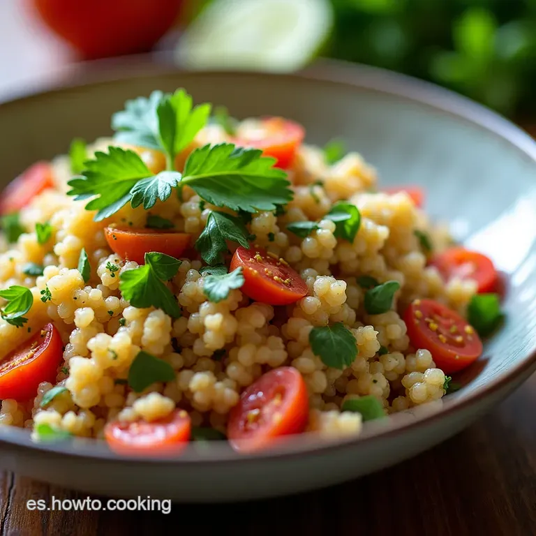 El Tesoro Andino Ensalada de Quinoa Mediterr&aacute;nea Revitalizante con Aderezo de Lima y Cilantro