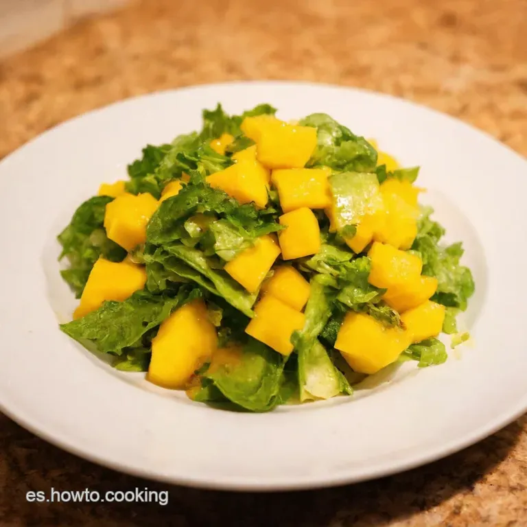 Ensalada Tropical Con Aderezo De Mango Un Bocado De Sol presentation