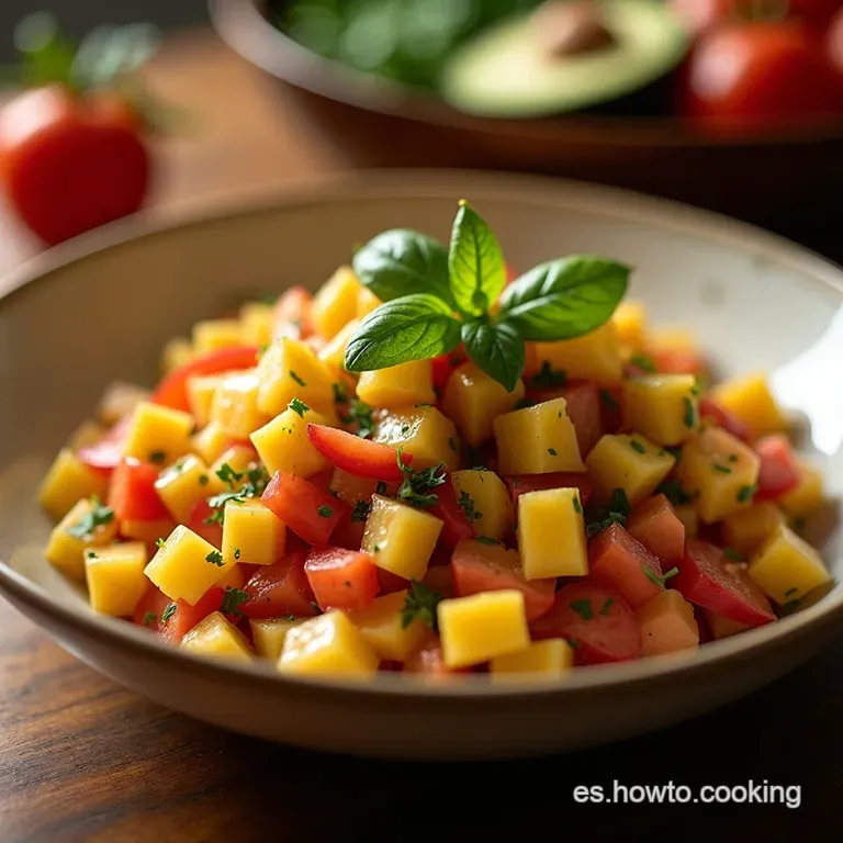 Ensalada Tropical De Lentejas Un Fest&iacute;n De Frescura presentation