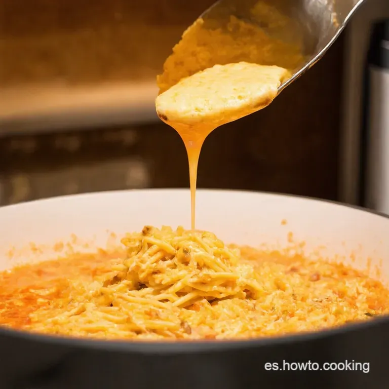 Espagueti Cremoso a Los 3 Quesos Un Cl&aacute;sico Reconfortante presentation