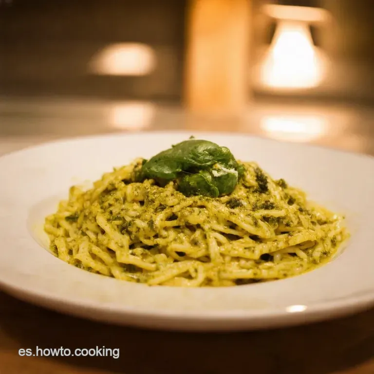 Espaguetis Al Pesto Genov&eacute;s Un Cl&aacute;sico Italiano Hecho En Casa presentation