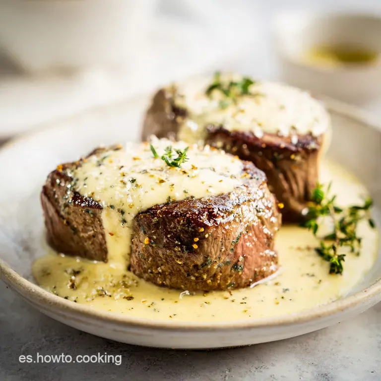 Filete De Res Cremoso: Al Ajo y Parmesano