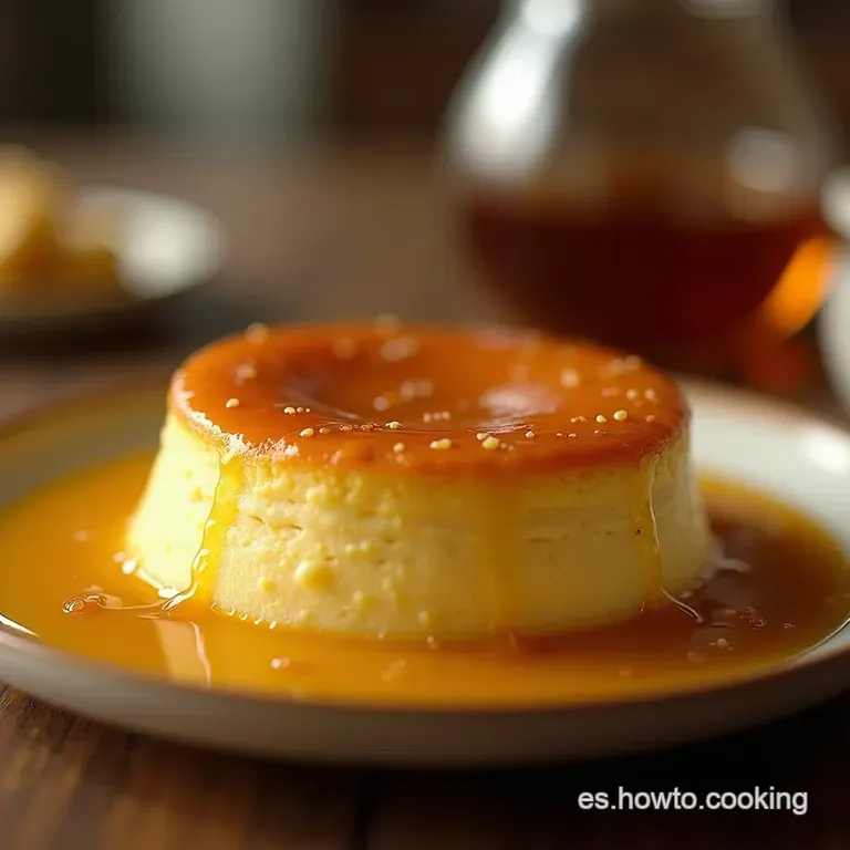 Flan De Huevo Cl&aacute;sico El Postre De La Abuela Cremoso Y Con Caramelo Perfecto presentation