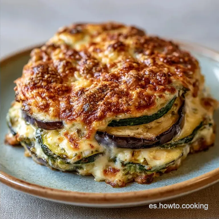 Gratinado Berenjena Calabac&iacute;n Cremoso