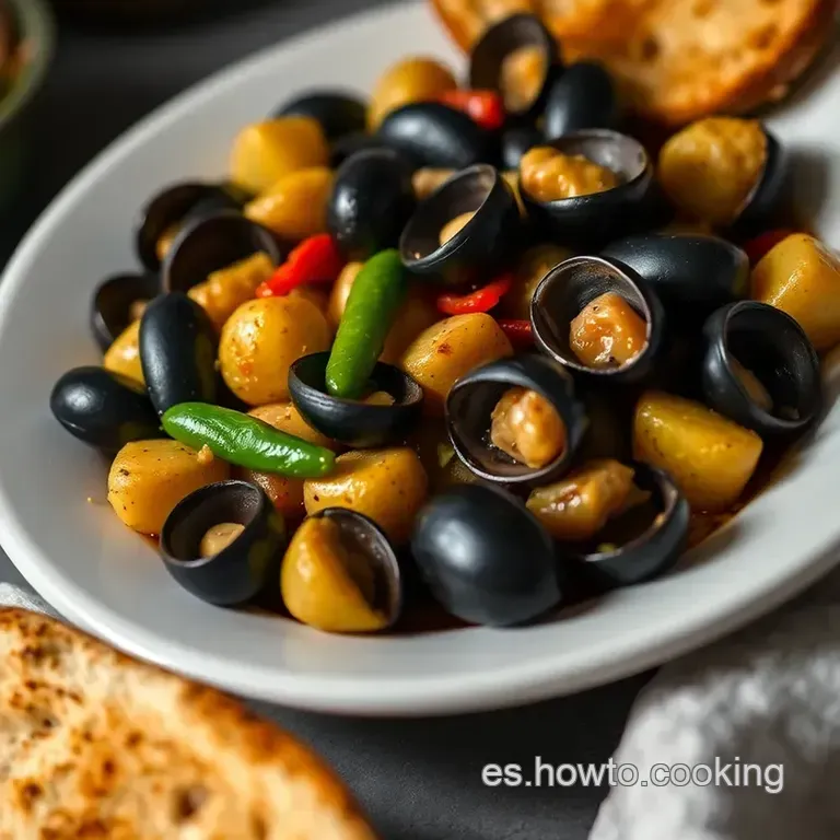 Guiso Marinero De Patatas Con Mejillones presentation