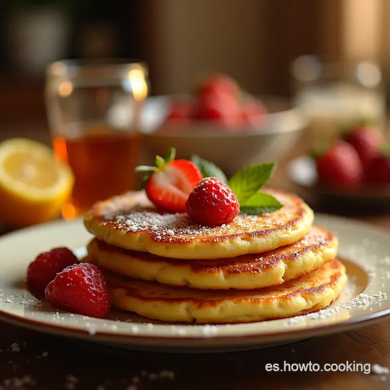 Hot Cakes De Fresa Con Un Toque De Vainilla Y Cardamomo presentation