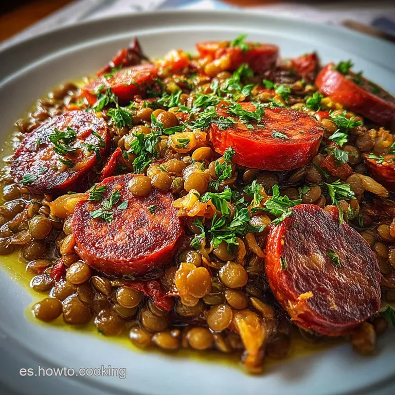 Receta Casera de Lentejas con Chorizo: Caldo Untuoso