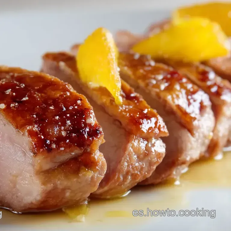 Magret de Pato a la Naranja con Reducci&oacute;n de Vino Tinto