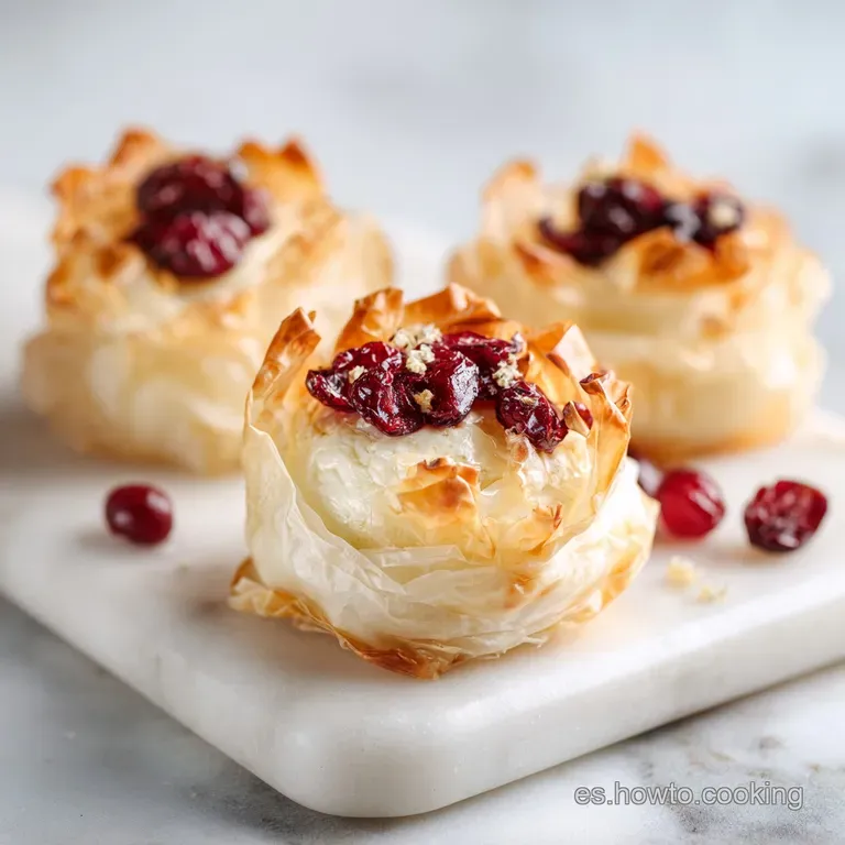 Masa Filo con Queso Brie y Ar&aacute;ndanos: Crujiente