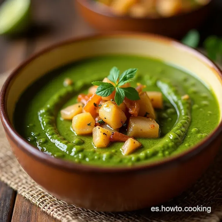 Mojo Verde Canario Aut&eacute;ntico Salsa Fresca Para Papas Arrugadas presentation