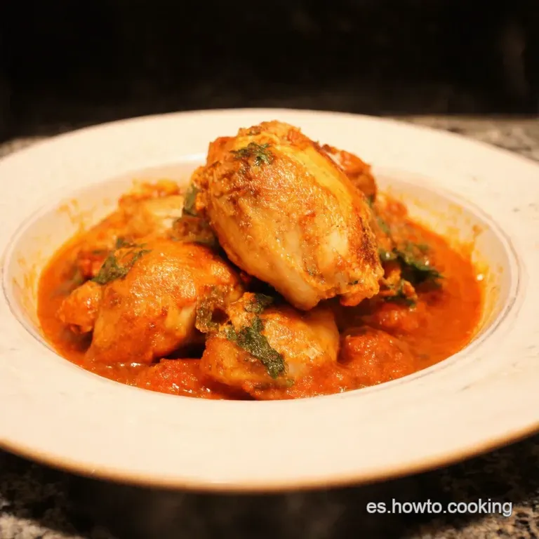 Muslos De Pollo Al Horno a La Espa&ntilde;ola presentation