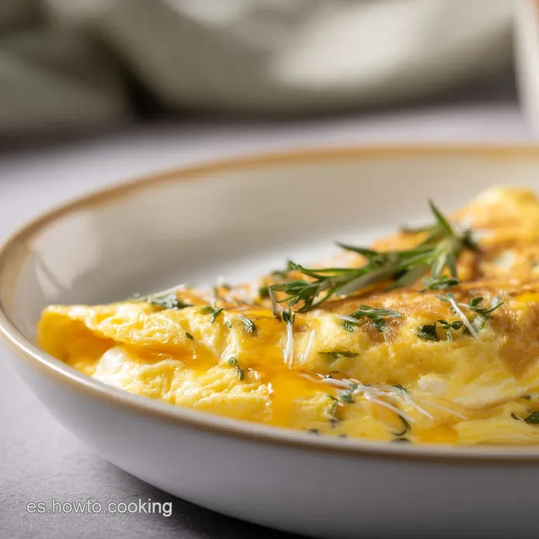 Omelette De Queso De Cabra Y Esp&aacute;rragos: Seda Y Sabor presentation