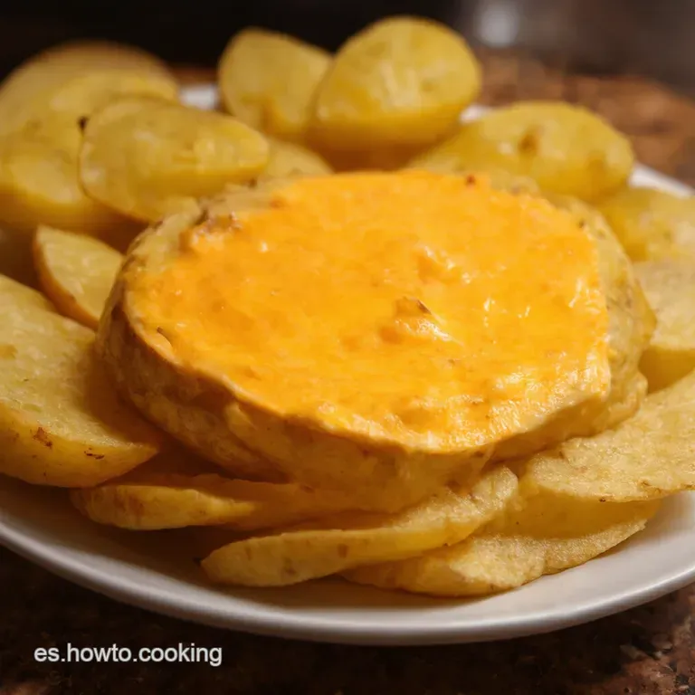 Papas Bravas Con Queso Chipotle Un Bocado Picante presentation