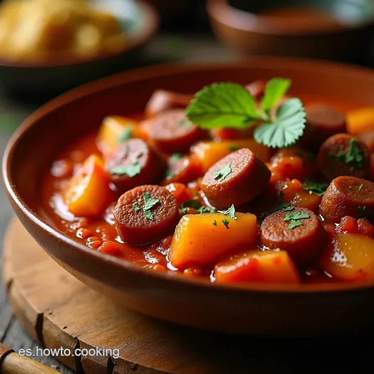 El Fuego De La Abuela Papas Con Longaniza En Salsa Roja Revuelta presentation