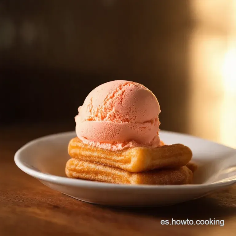 Pastel Helado De Churros Fiesta En Tu Boca presentation