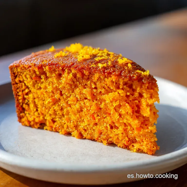 Pastel Zanahoria Naranja: Sin Harina ni Az&uacute;car
