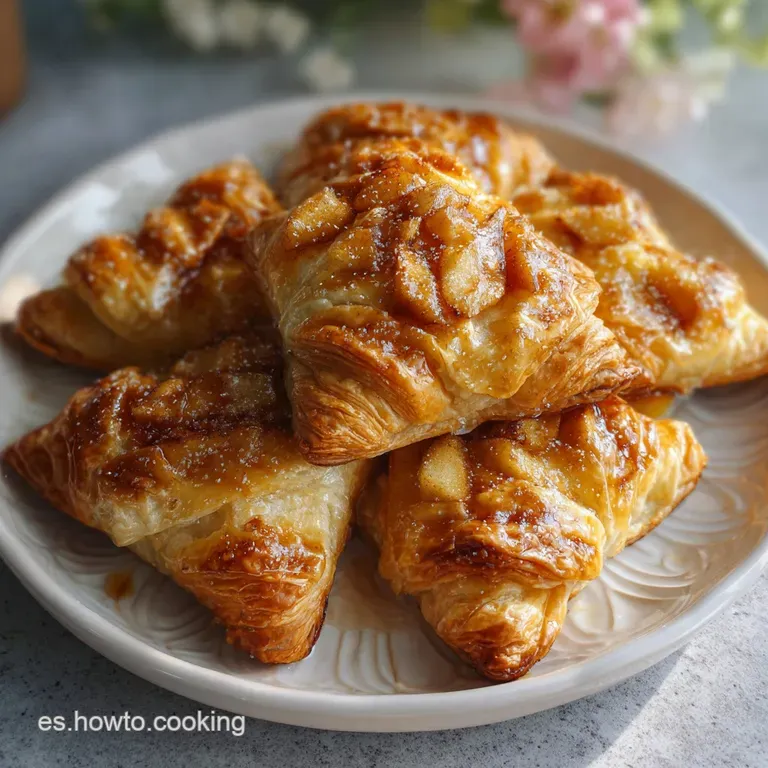 Elegant pastelito de manzana presentation: a single pastry with caramelized edges on a white plate next to a scoop of vani...