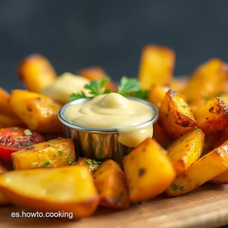 Patatas Bravas Con Alioli De Piment&oacute;n Ahumado presentation