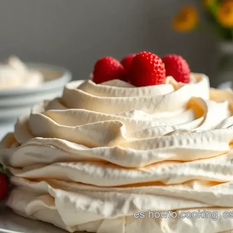 Pavlova de Ensue&ntilde;o con Frutas Frescas