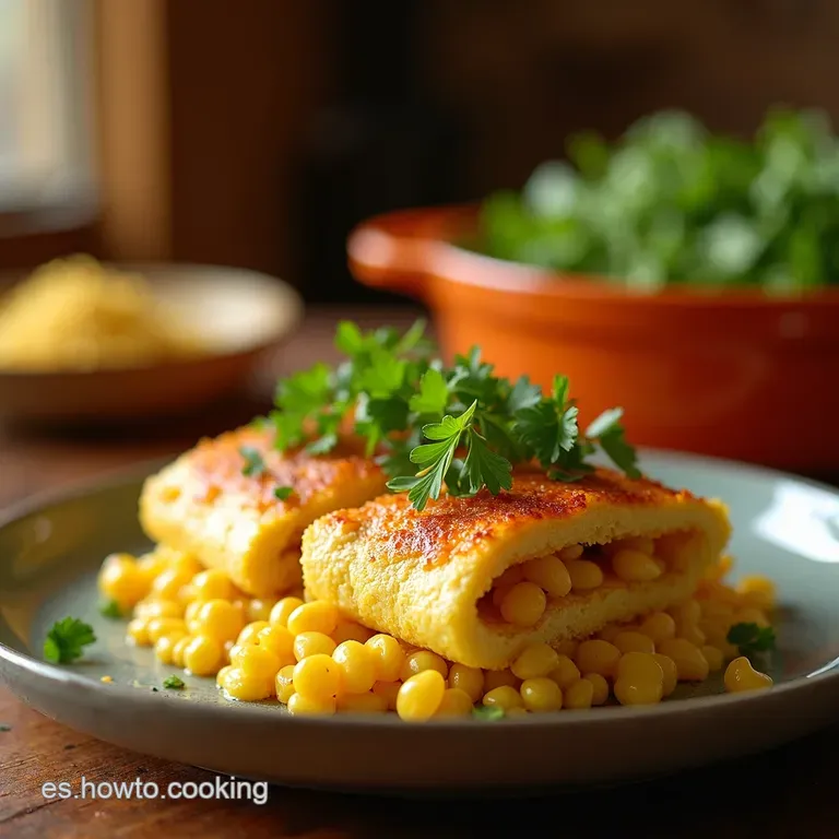 Pechuga Rellena De Poblano Y Elotes Un Abrazo C&aacute;lido a La Mexicana presentation