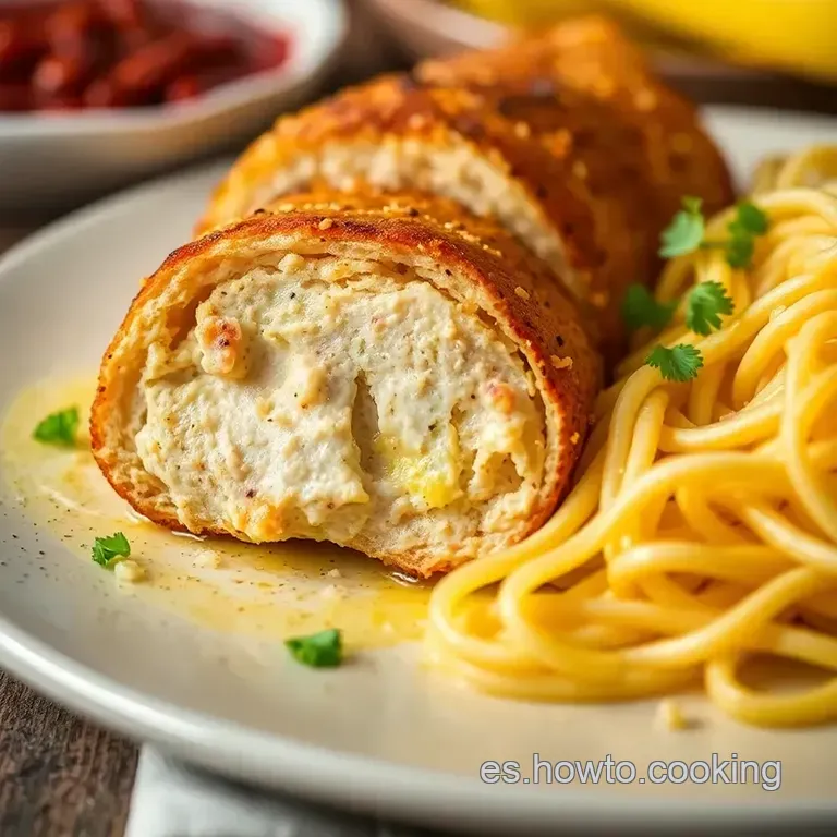 Pechugas De Pollo Rellenas a La Cordobesa presentation
