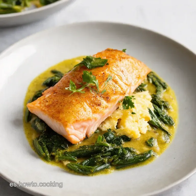 Pescado Gratinado con Espinacas y Queso