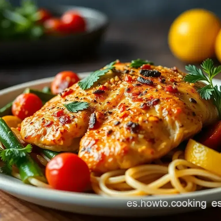 Pollo al Lim&oacute;n con Arco&iacute;ris de Verduras Asadas