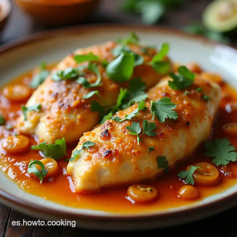 Pollo Cremoso a las Finas Hierbas con Salsa de Almendras Tostadas